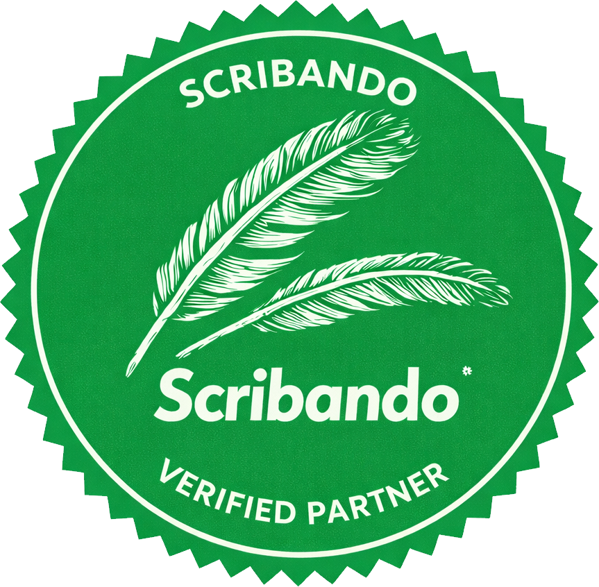 Scribando Verified Partner Badge